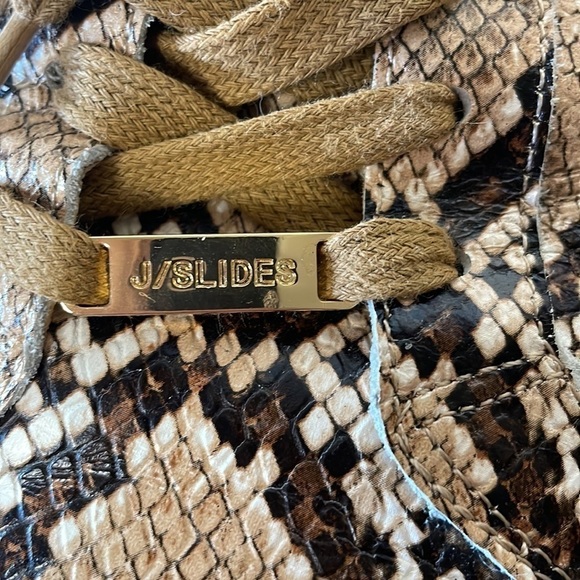 J/Slides Sneakers Shoes Hilton Platform Leather Snakeskin Animal Print Mobwife 8 - Picture 7 of 10